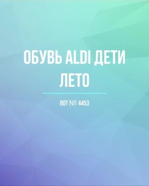 Купить Обувь ALDI дети лето#10 кг, ЛОТ №4453 оптом в Ростове-на-Дону и Ростовской области